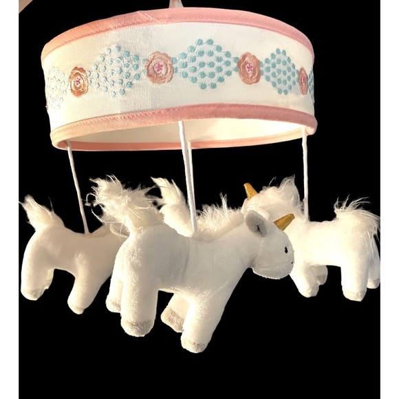 Levtex Baby Anastasia Unicorn Mobile  Pink White - Picture 1 of 5